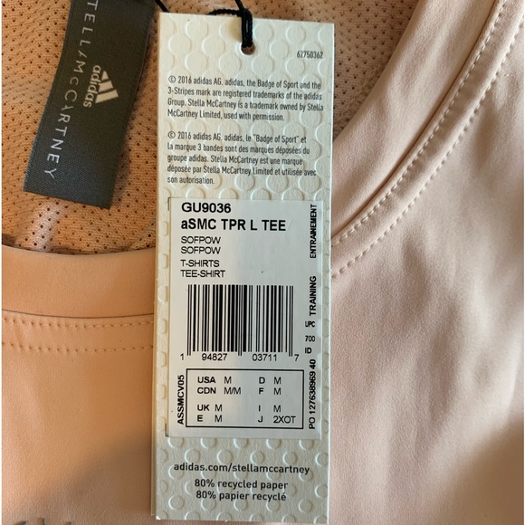 Adidas By Stela McCartney Truepurpose Loose Tee Women Short Sleeve Blush M - Picture 2 of 15